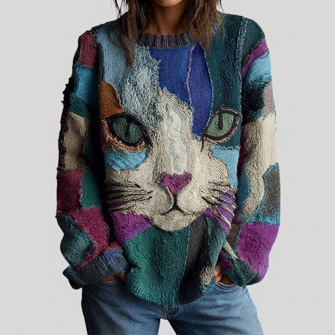 Zaira | Artistic Cat Statement Top