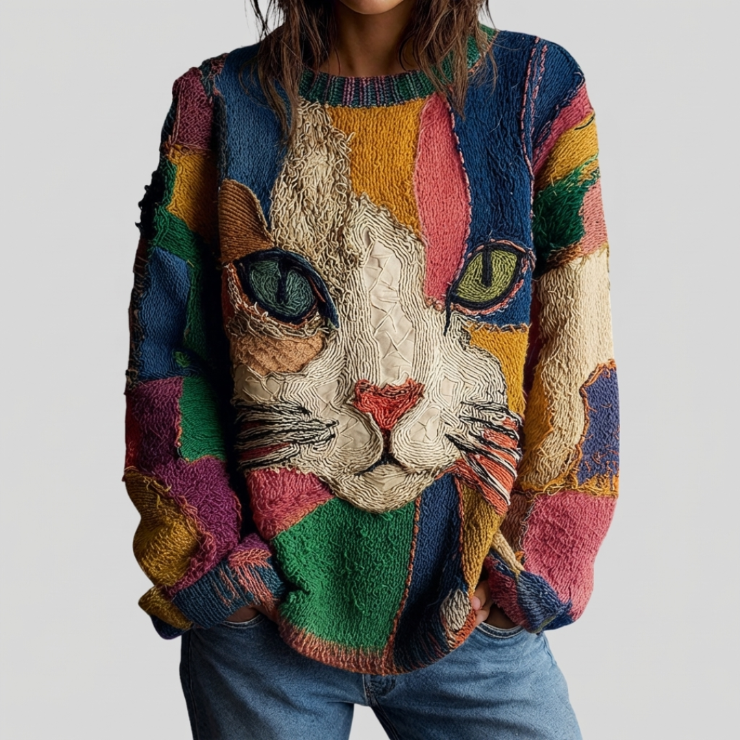 Zaira | Artistic Cat Statement Top