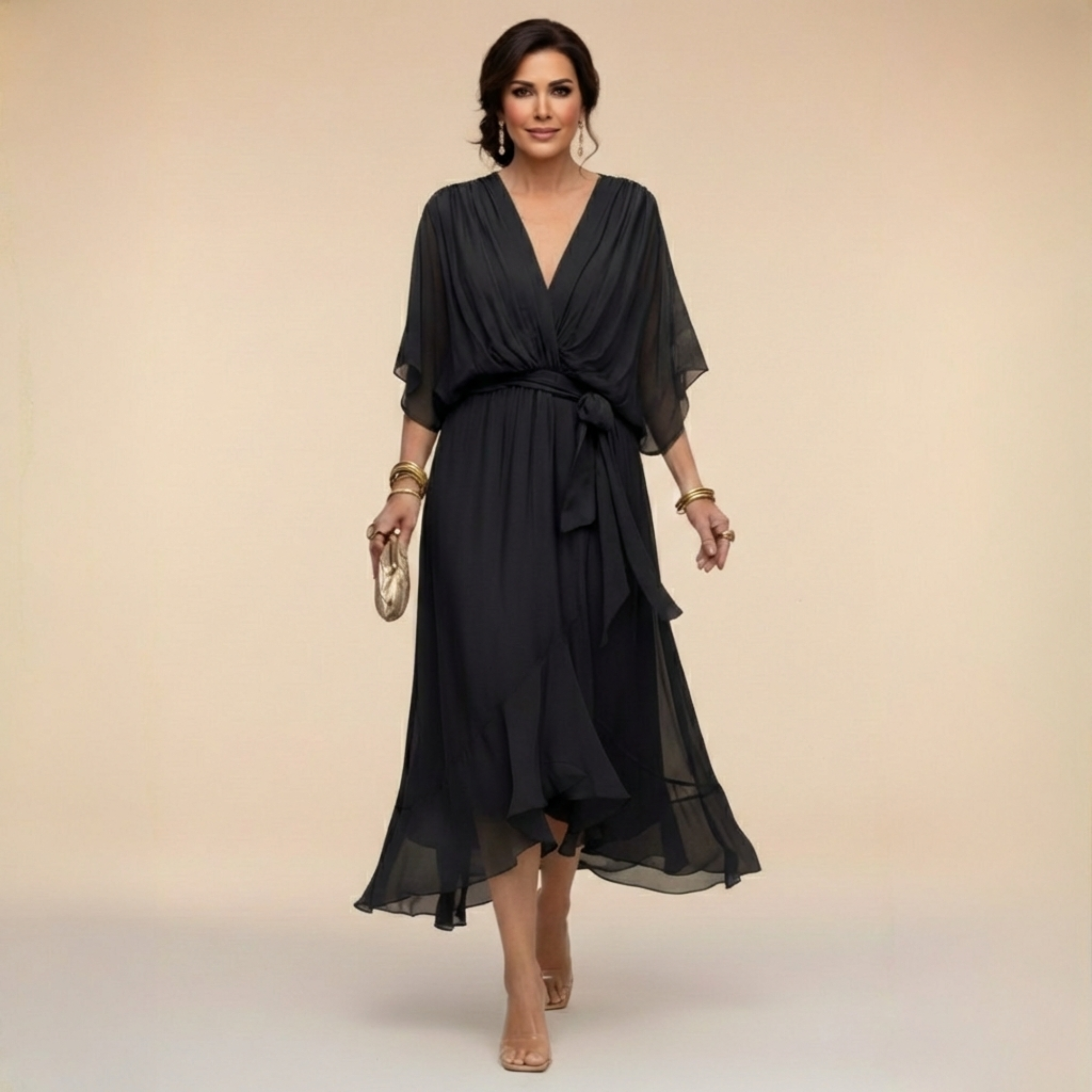 Monica – Elegant Flowing Chiffon Dress