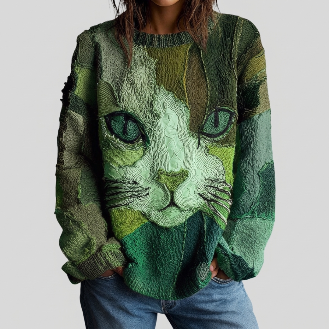 Zaira | Artistic Cat Statement Top