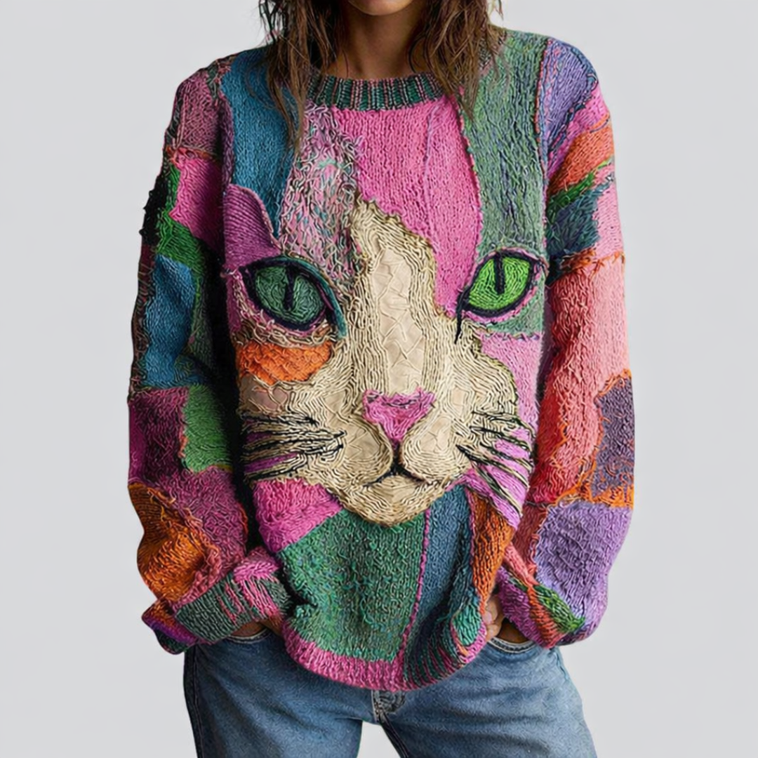 Zaira | Artistic Cat Statement Top