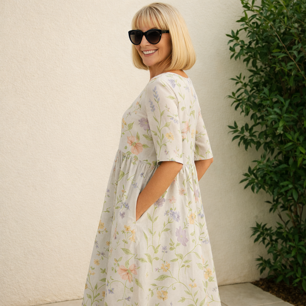 Margaret | Midi Dress – Effortless Elegance