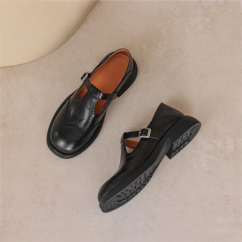 Elvara | Elegant Mary Janes Made Of Leather